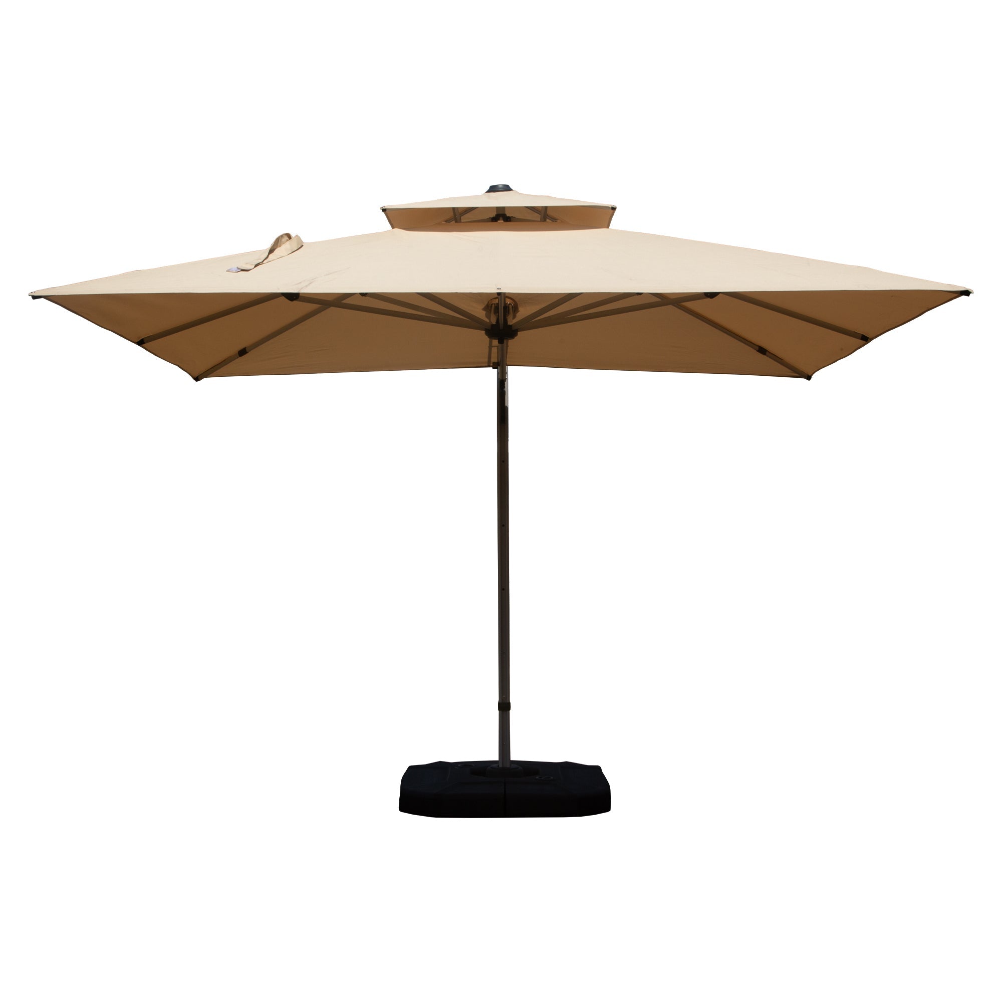 9' Aluminum Cantilever Tilt Patio Umbrella with Center Pole, Base Not Included