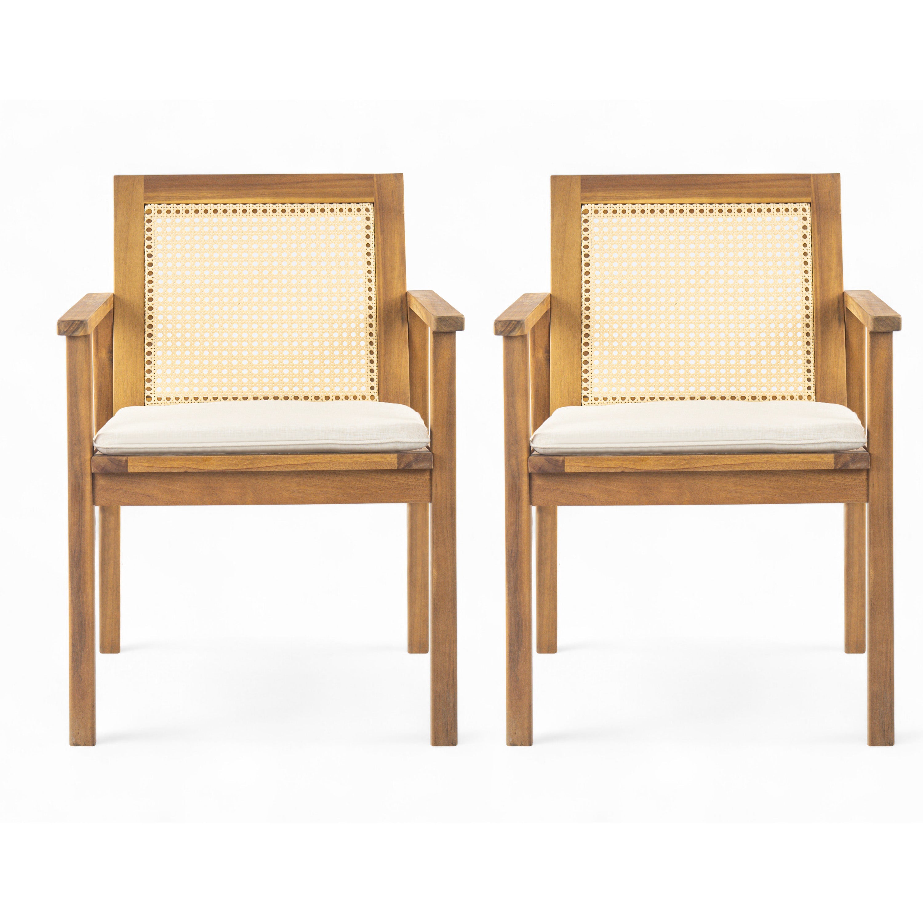 Preston Outdoor Dining Chair with Cushion, Set of 2