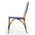 PE Rattan and Aluminum Bistro Chair with Round Back, Set of 2