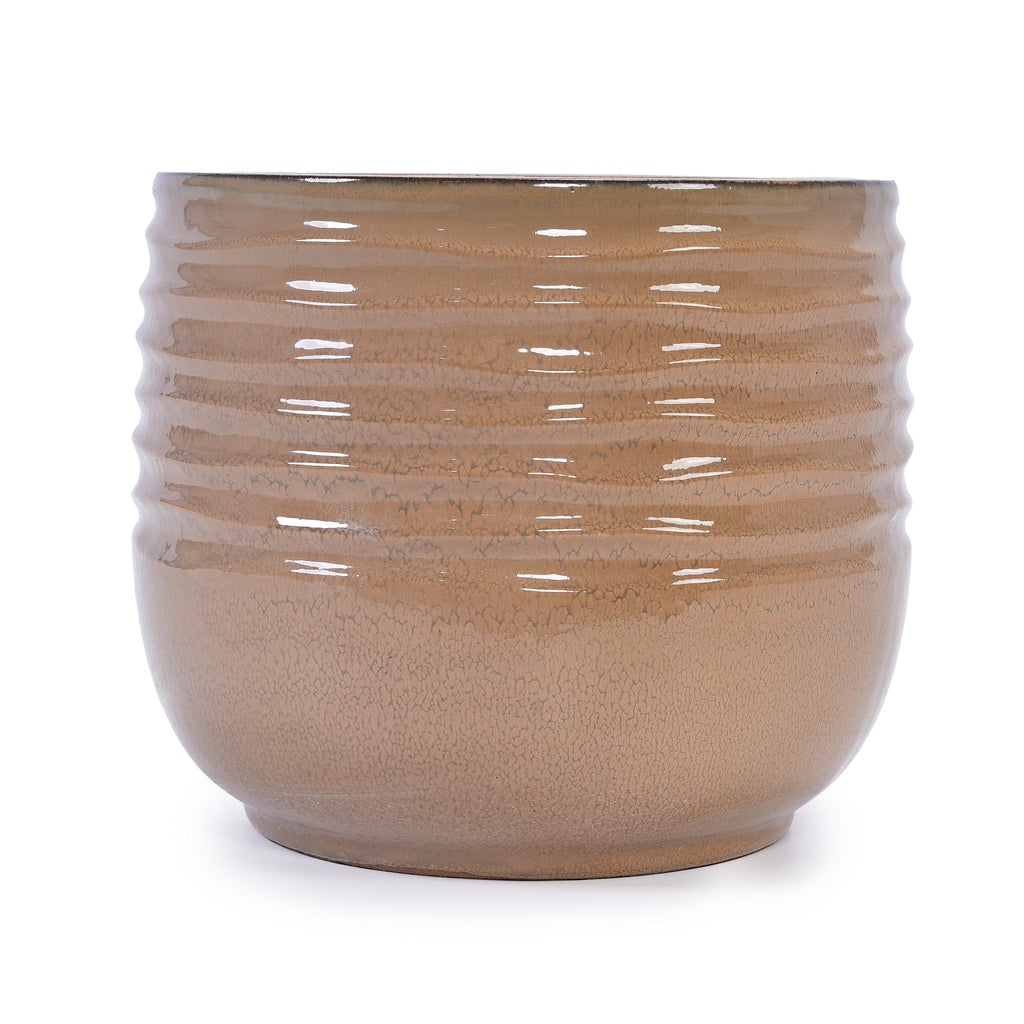 Calan Handmade Glazed Ceramic Planter, Set of 3