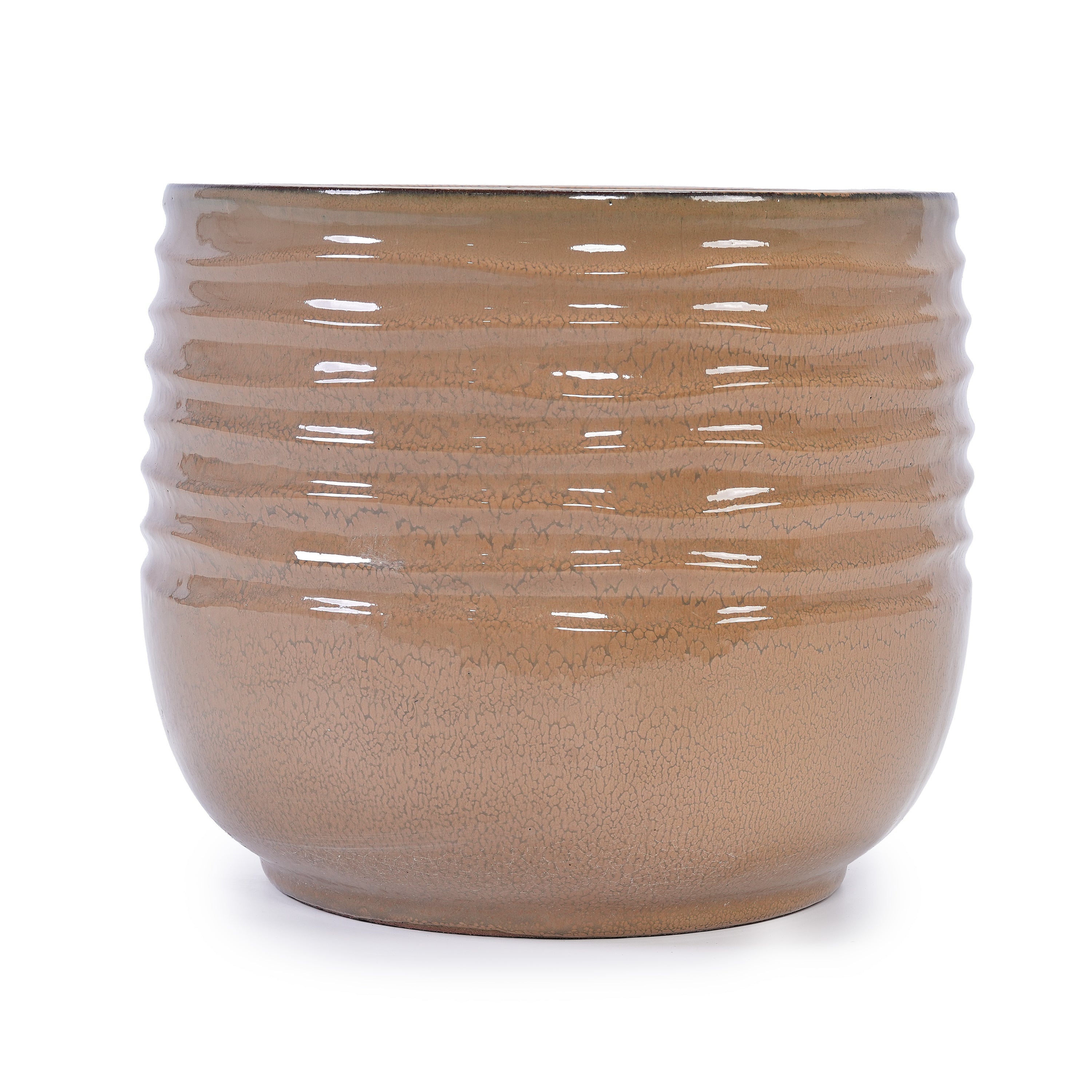 Calan Handmade Glazed Ceramic Planter, Set of 3