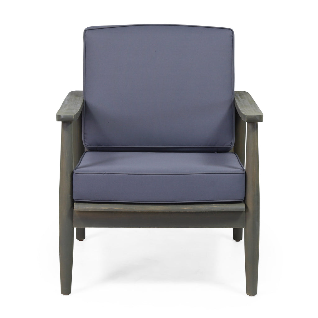 Ellsworth Outdoor Acacia Wood Club Chair