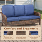 Marlowe Wicker Outdoor 3 Seat Sofa