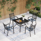 Conjure 4-Piece 15x15" Outdoor Fabric Seat Cushion with Ties