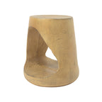 Outdoor Hollow Side Table with Wood-like Texture