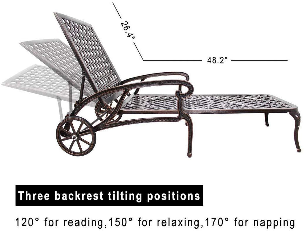 Aluminium Cast Lounge Chaise