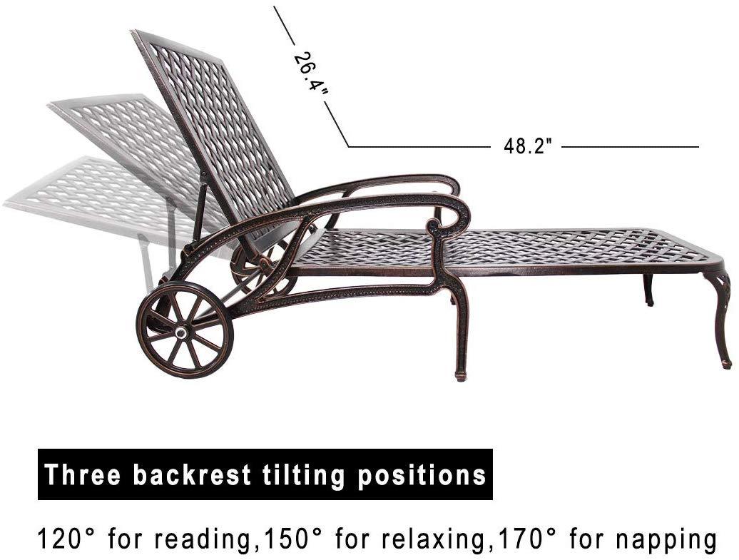 Aluminium Cast Lounge Chaise