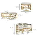 Round Outdoor Daybed with Canopy