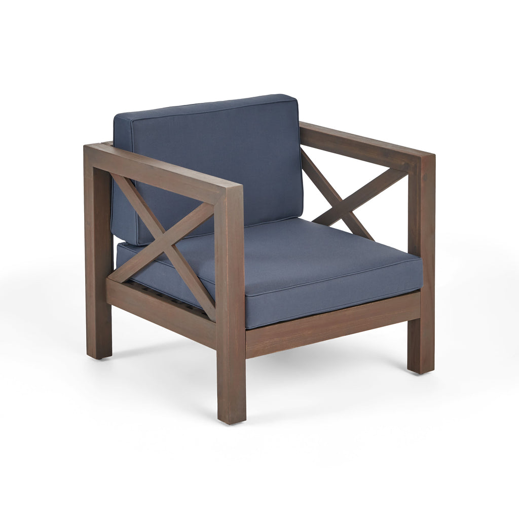 Brava Outdoor Club Chair with Water-Resistant Cushions