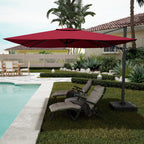 11' Outdoor Square Double Top Patio Umbrella, Base Not Included