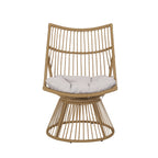 Strontianite Outdoor Rattan Chair with High Back Design