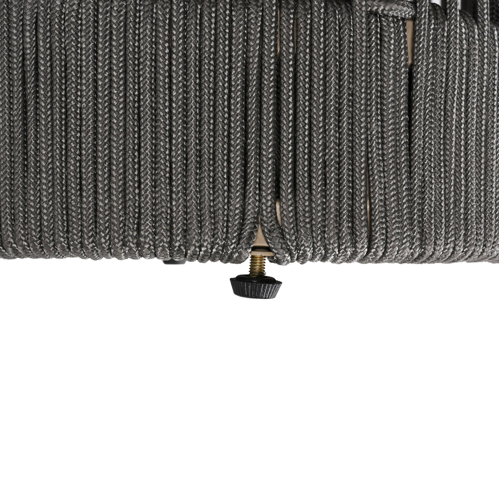 Outdoor Rope Chaise Lounge with Adjustable Backrest