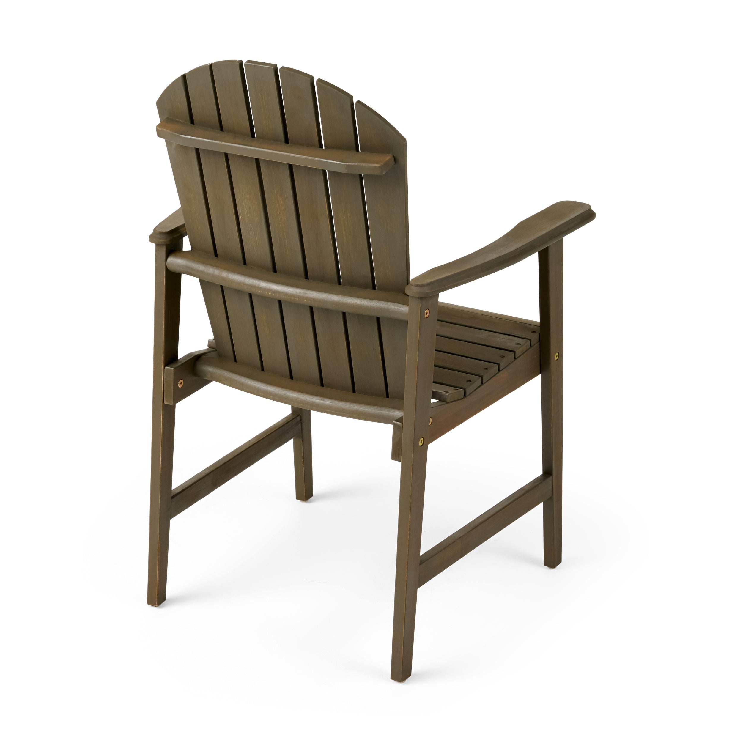 Outdoor Weather Resistant Acacia Wood Adirondack Dining Chairs, Set of 2