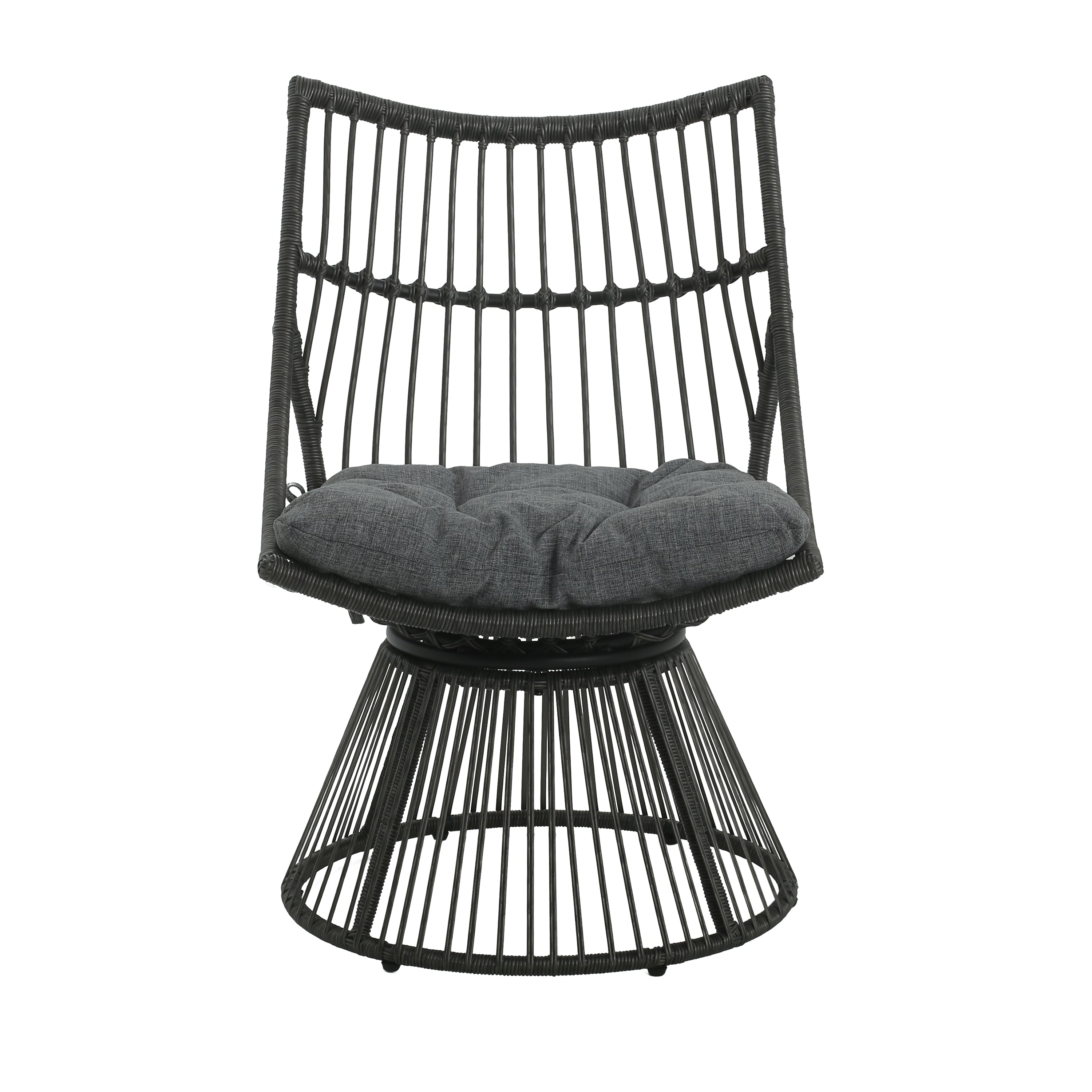 Strontianite Outdoor Rattan Chair with High Back Design
