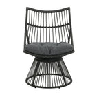 Strontianite 2-Piece Patio Set with Side Table and Wicker High Back Chair