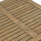 Perla Outdoor Rustic Coffee Table with Slat Design