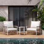 Caspian 3-Piece Outdoor Handwoven Rope Conversation Set