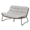 Maristella Outdoor Wicker Loveseat with Cushion