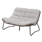 Maristella Outdoor Wicker Loveseat with Cushion