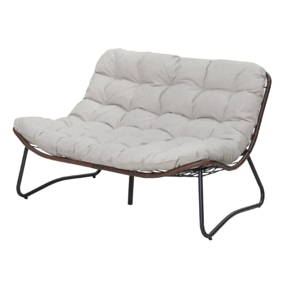 Maristella Outdoor Wicker Loveseat with Cushion
