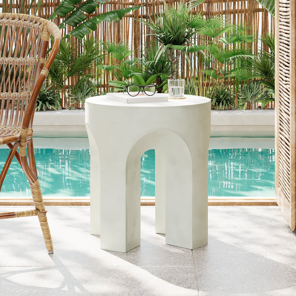 Mara Modern Outdoor Round Side Table