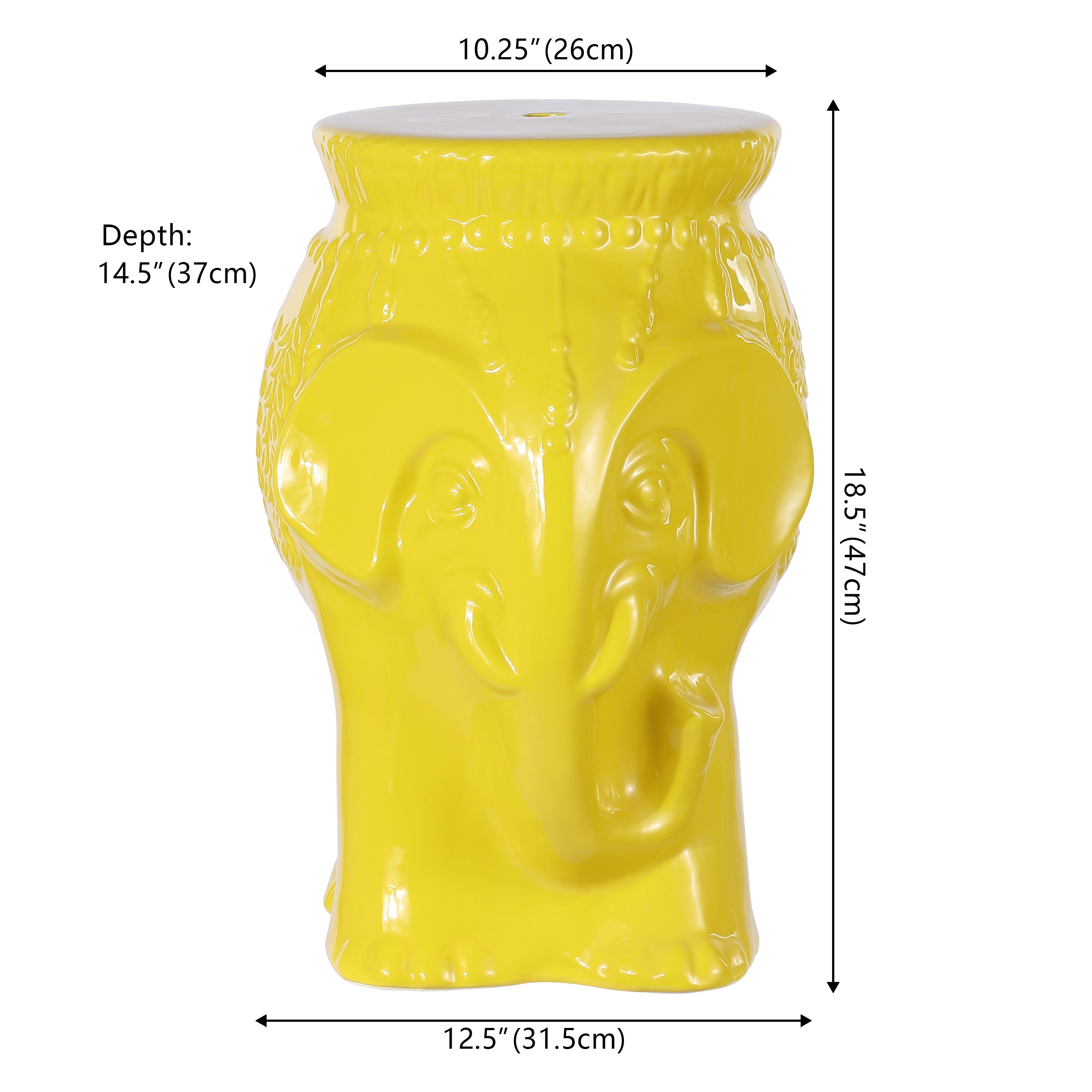 Orla Bohemian Elephant Ceramic Garden Stool