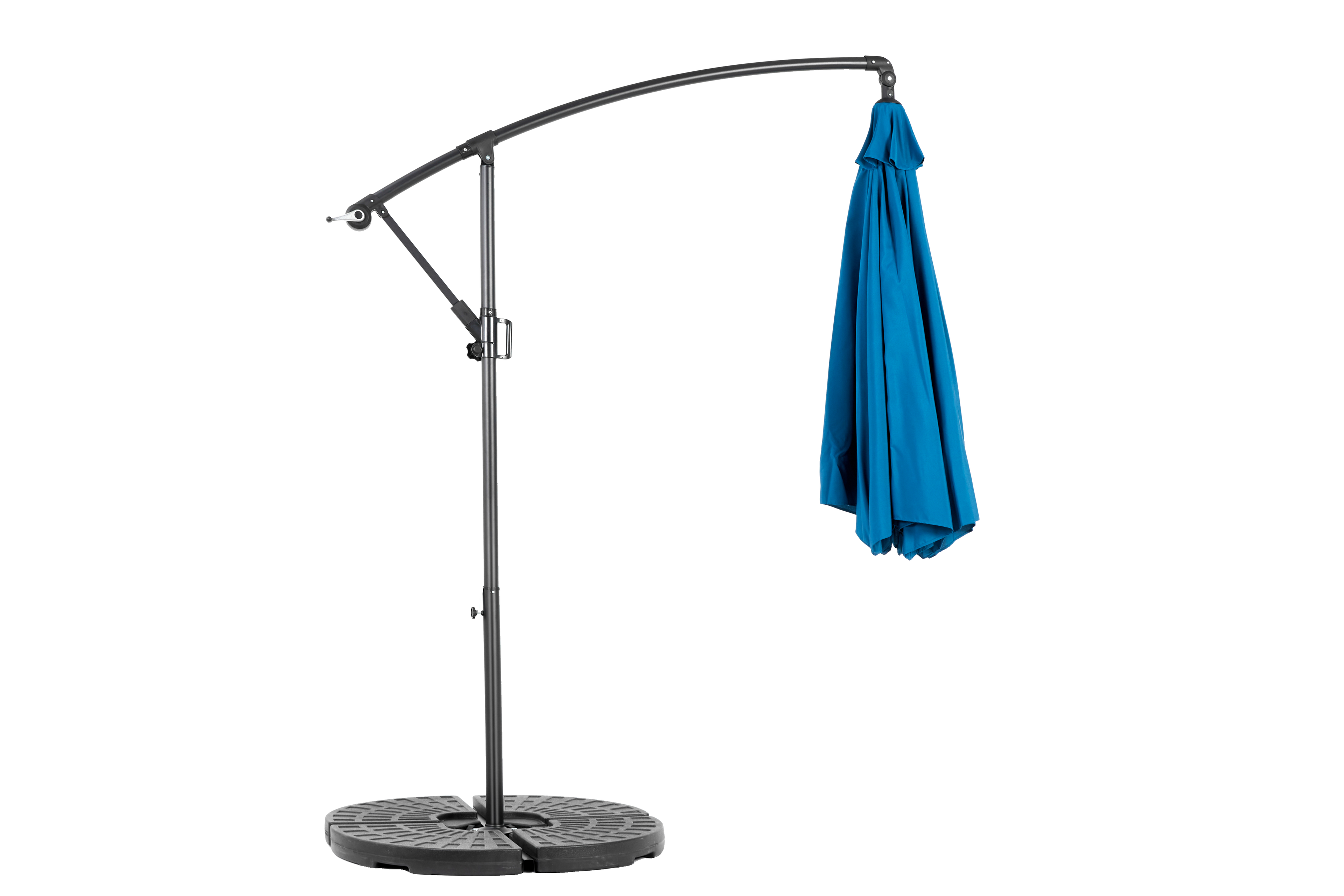 10' Offset Hanging Market Patio Umbrella w/Easy Tilt Adjustment, Base Not Included