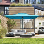 9'x 11' Rectangle Cantilever Umbrella with Center Pole, Base Not Included