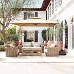10'X10' Square Cantilever Umbrella with Center Pole, Base Not Included