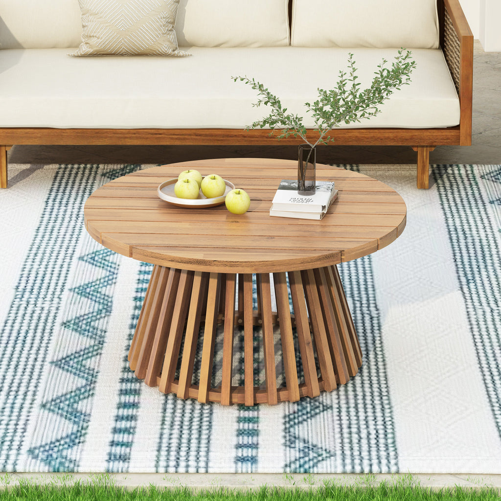 Tidewell Outdoor Acacia Wood Coffee Table