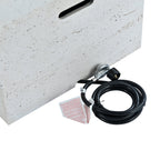 Outdoor Square Fire Pit with Steel Burner, Lava Rocks and Cover