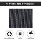 Outsunny Adjustable Wicker Sun Lounger Outdoor Recliner Chair Garden
