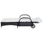 Outsunny Adjustable Wicker Sun Lounger Outdoor Recliner Chair Garden