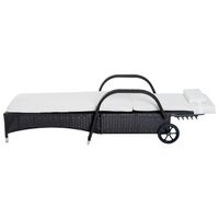 Outsunny Adjustable Wicker Sun Lounger Outdoor Recliner Chair Garden