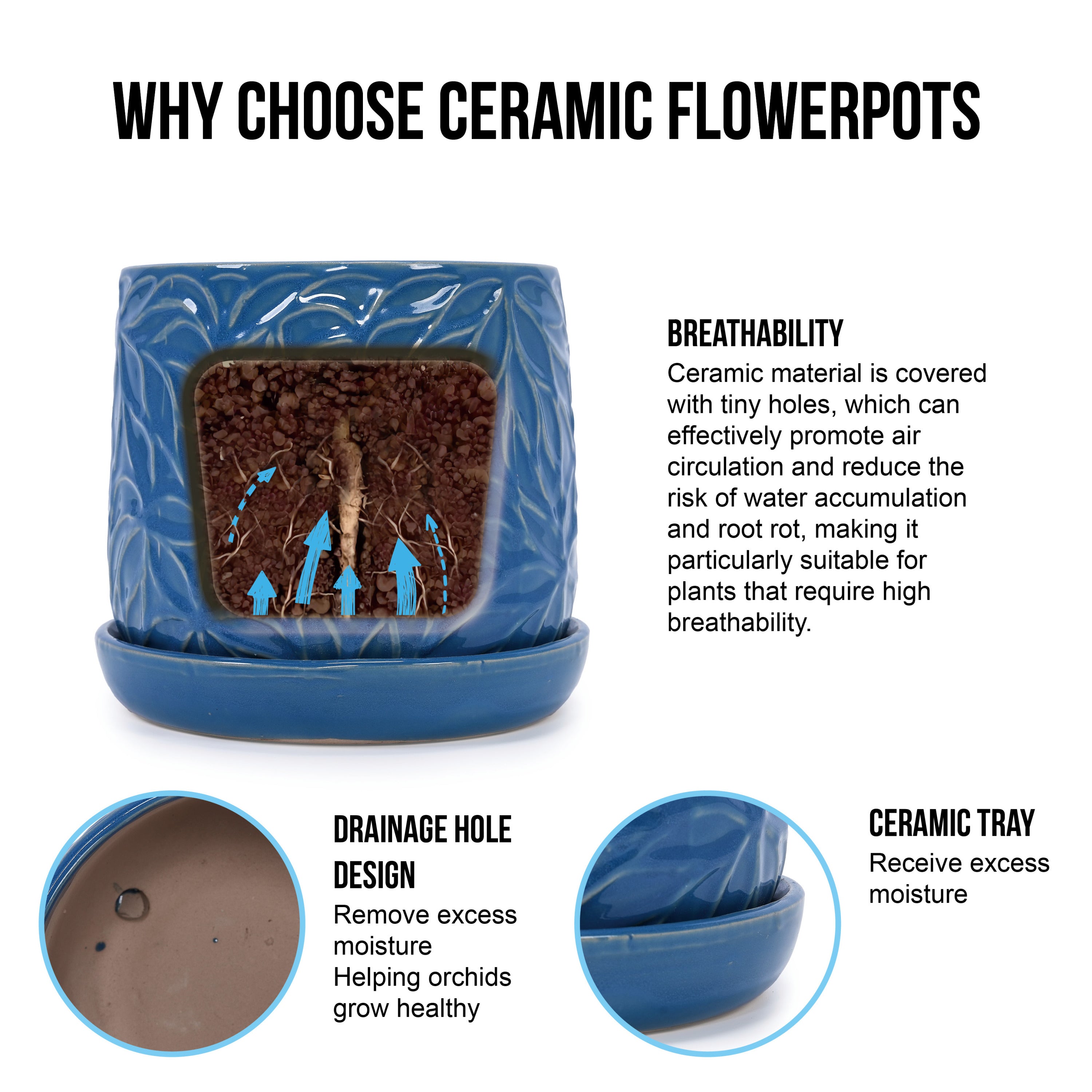 Tovi Handmade Ceramic Planter, Set of 2