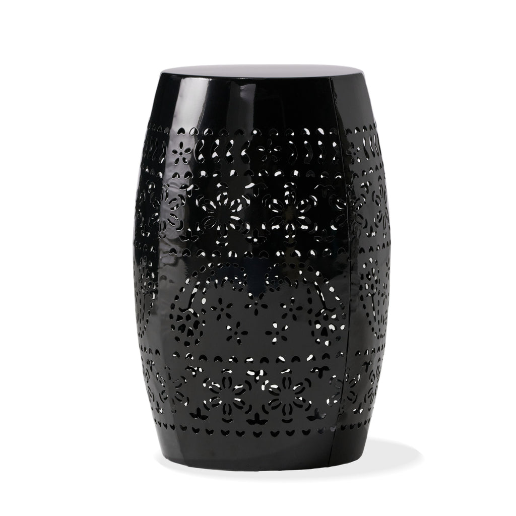 Ruby Outdoor Metal Lace Cutout Accent Table