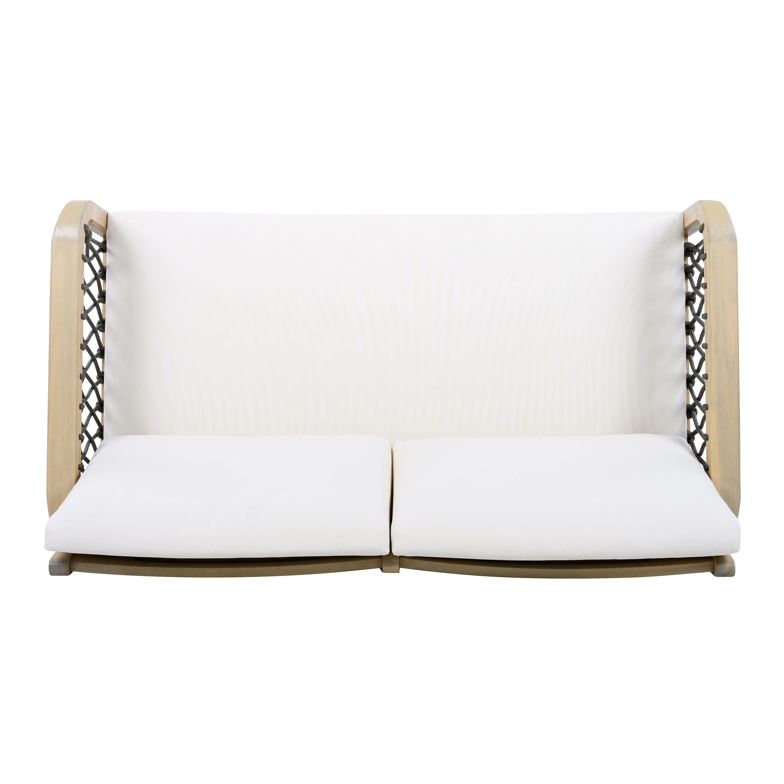 Millie Outdoor Acacia Wood Loveseat & Coffee Table Set