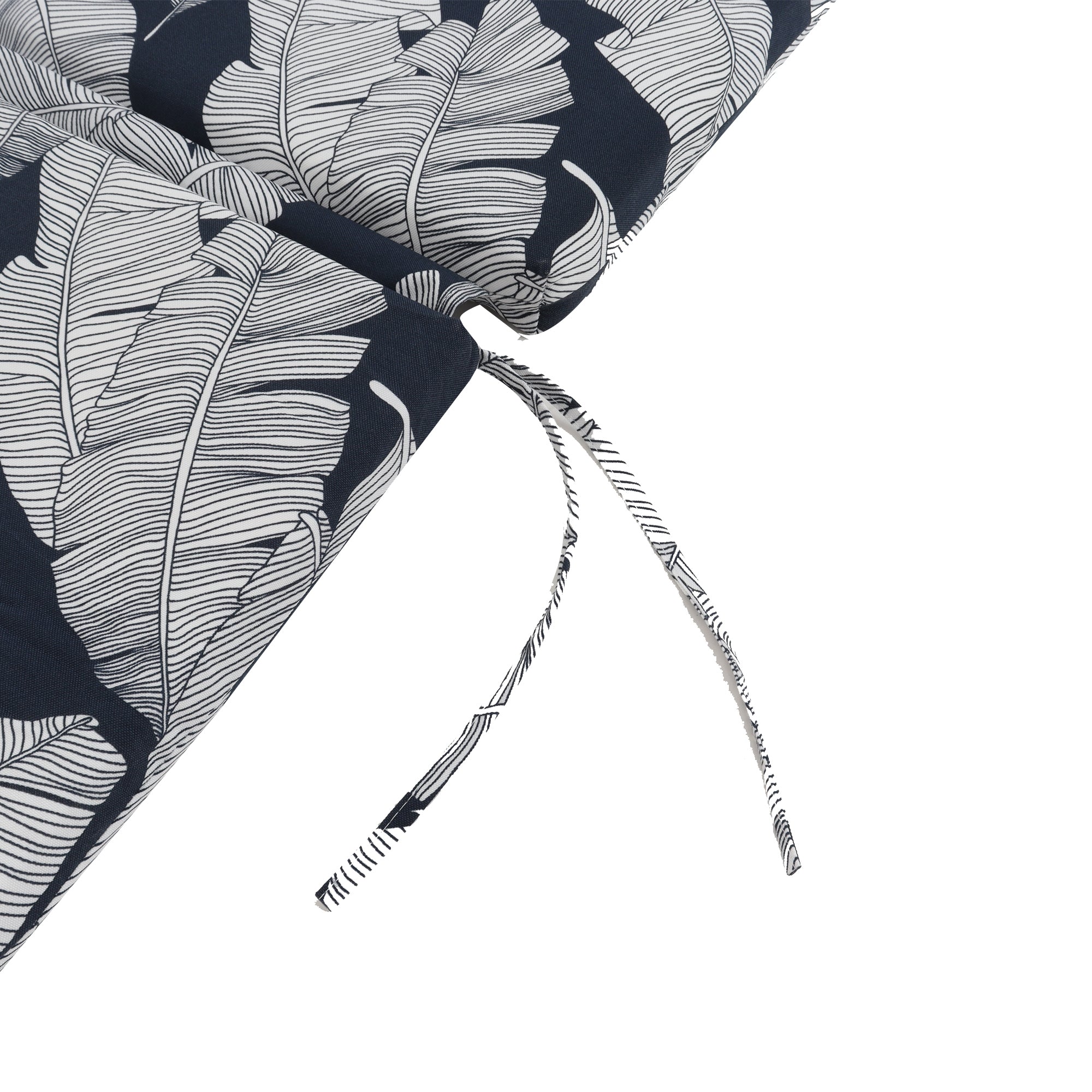 Tropical Indoor/Outdoor Chaise Lounge Chair Cushion with Ties, Set of 2