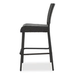 29" Outdoor Rattan Armless Barstools, Set of 2