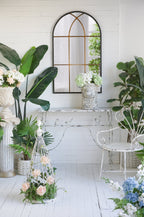 Distressed White Finish Princess Birdcage Birdhouse