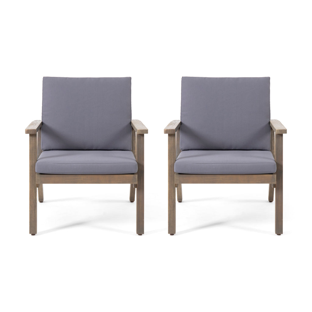 Brixton Outdoor Club Chair with Cushion, Set of 2