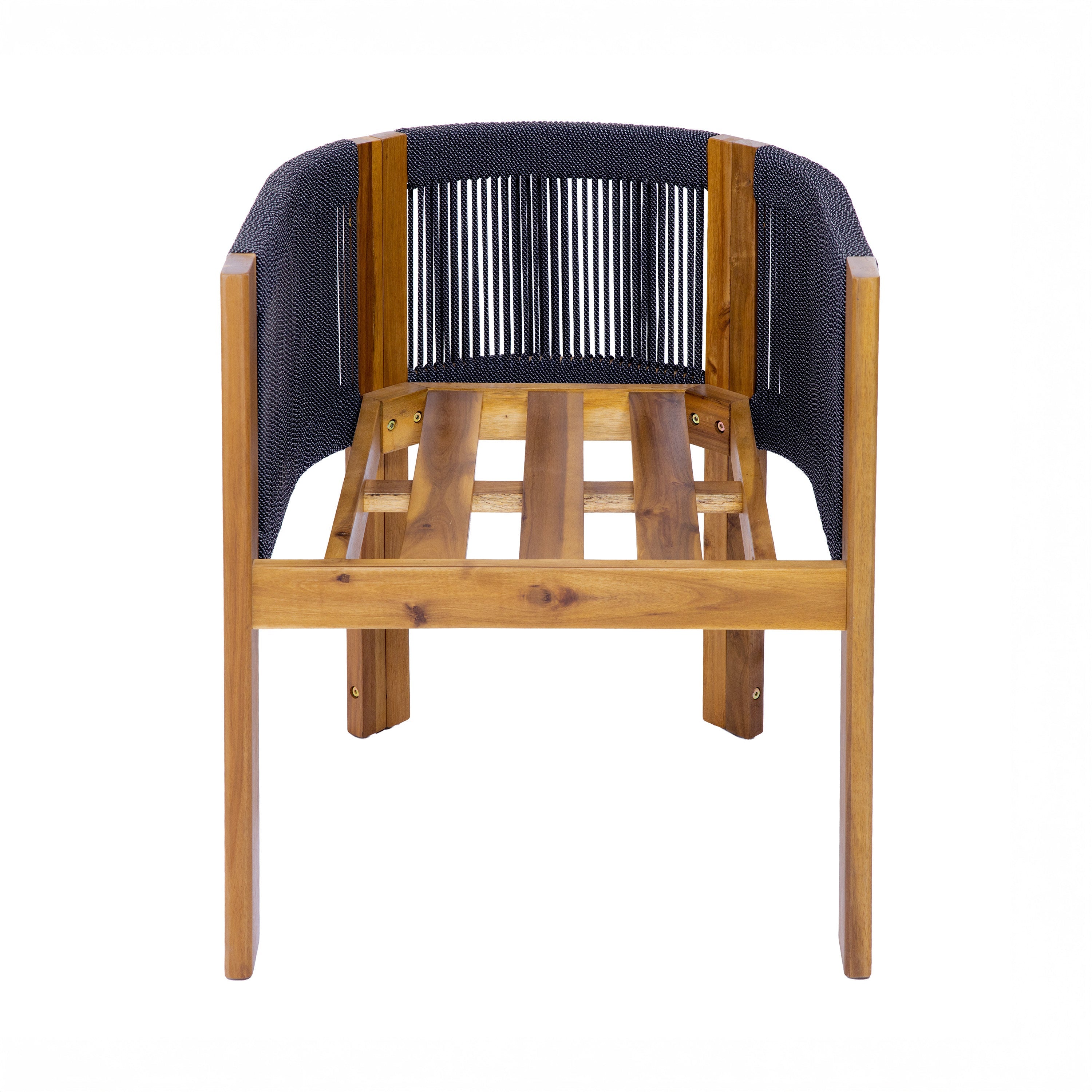 Matera Outdoor Wood & Rope Dining Chairs, Set of 2