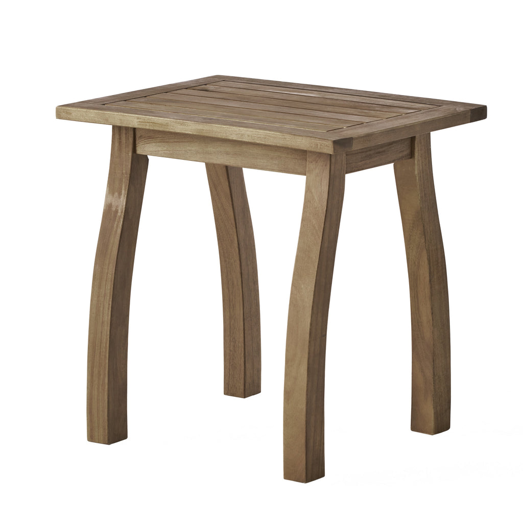 Selma Acacia Wood Outdoor Accent Side Table