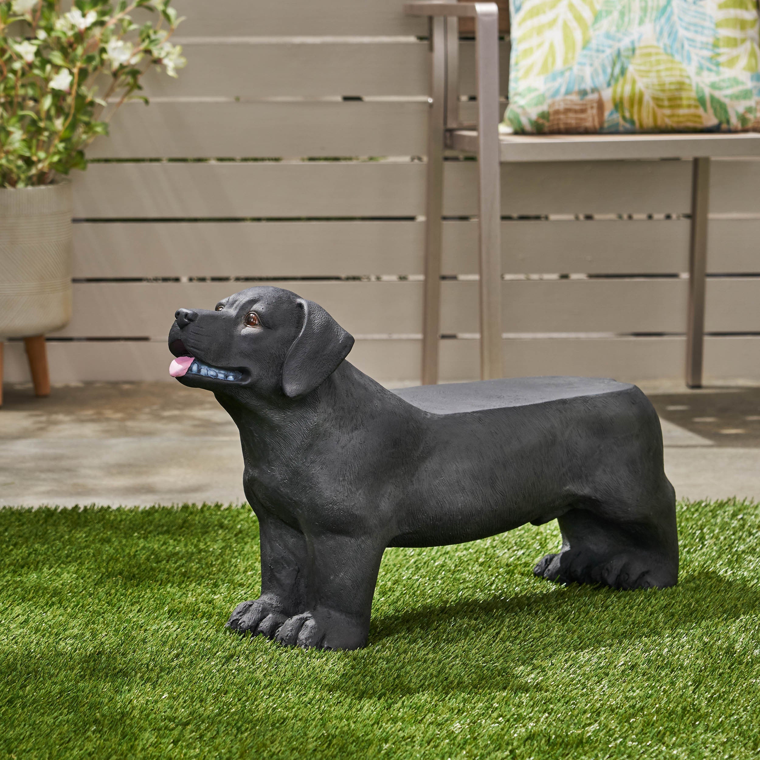 Mandy Outdoor Lab Dog Garden Statue