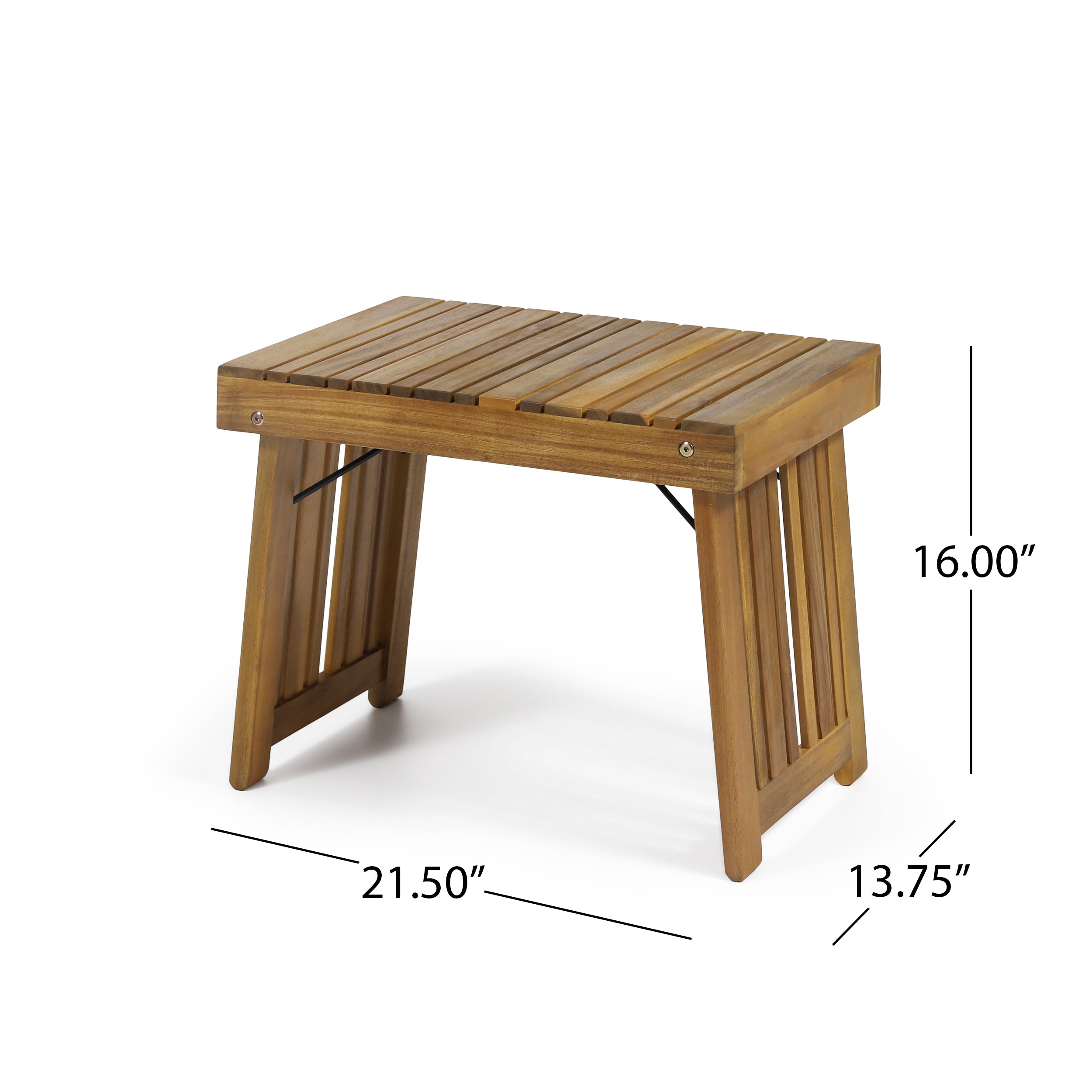 Kyoto Outdoor Foldable Side Table with Slat Design