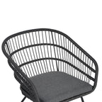 Outdoor Chair with Sled Legs and Curved Frame, Set of 2