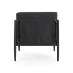 Outdoor Club Chair with Tapered Legs and Back Cushion