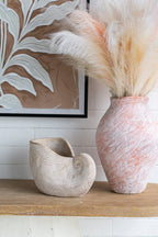 Nautilus Shell Planter with Textured Finish
