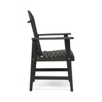 Outdoor Weather Resistant Acacia Wood Adirondack Dining Chairs, Set of 2