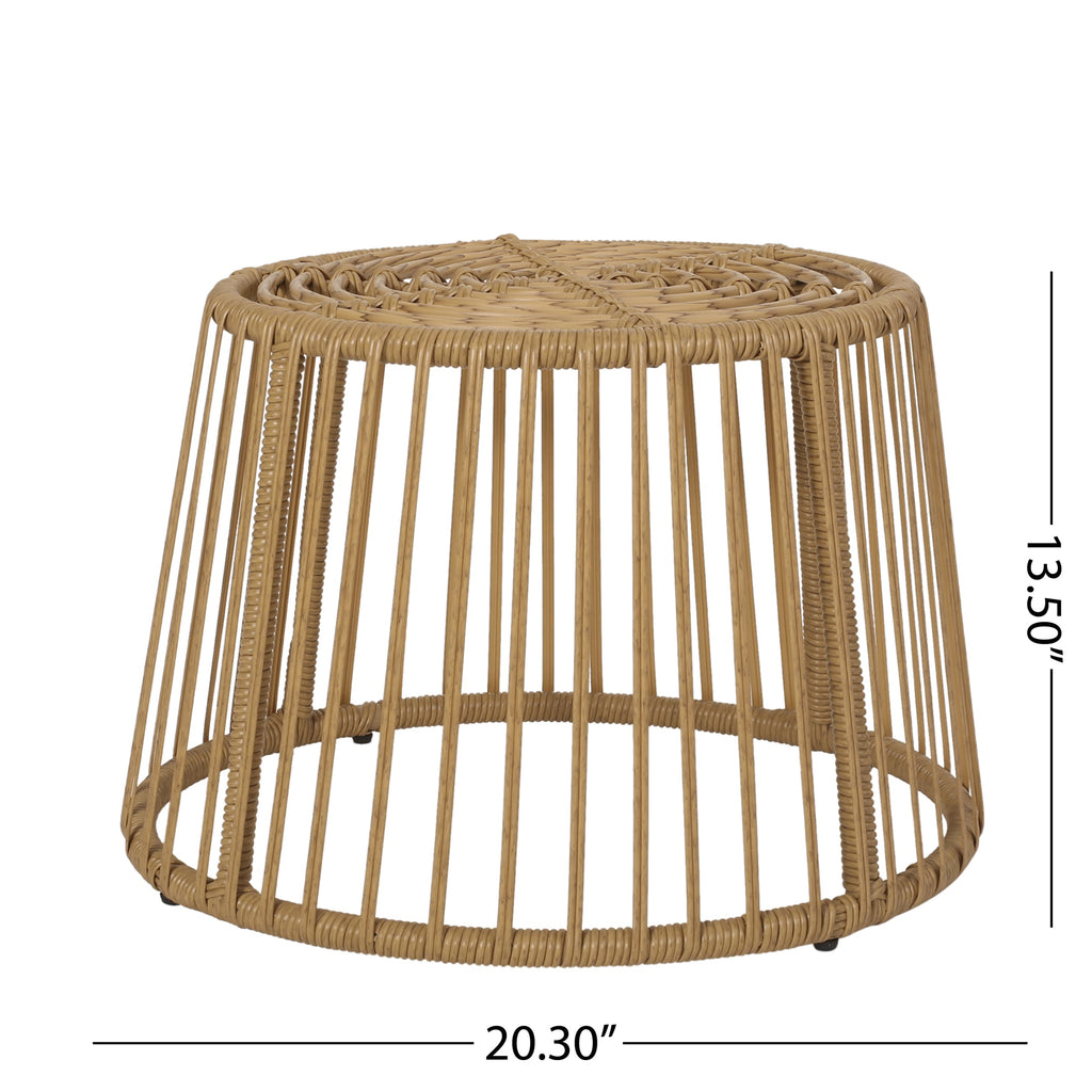 Enduring 2-Piece Rattan Patio Set with Club Chair and Side Table